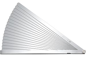 Rannb Metric Feeler Gauge Gap Measurement Tool 12-inch Long 17 Blades 0.02-1.00mm Thickness