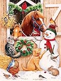 Barn Door Crowd a 300-Piece Jigsaw Puzzle by Sunsout Inc.