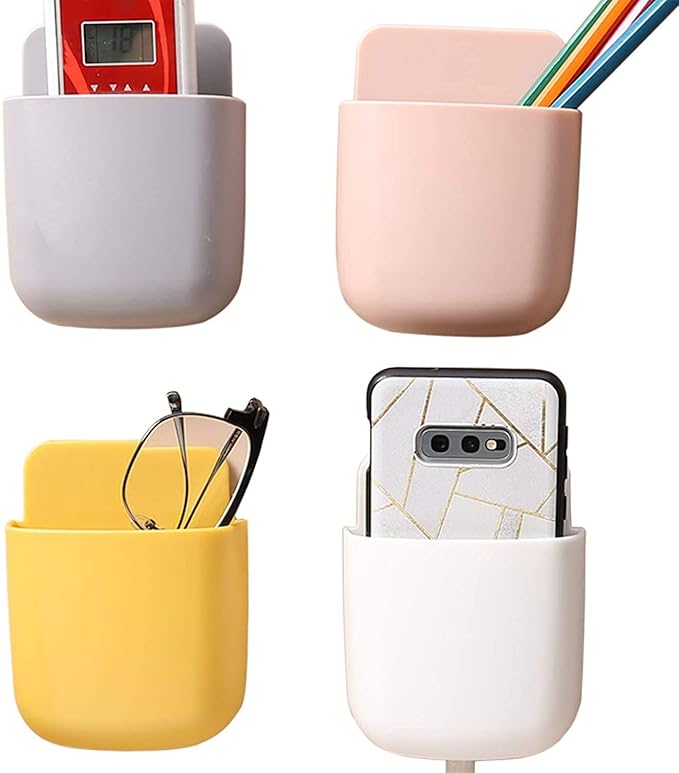 Buy HOMESTY WallMounted, 4PCS Remote Control Holder Stick on Remote Control Storage Box Wall