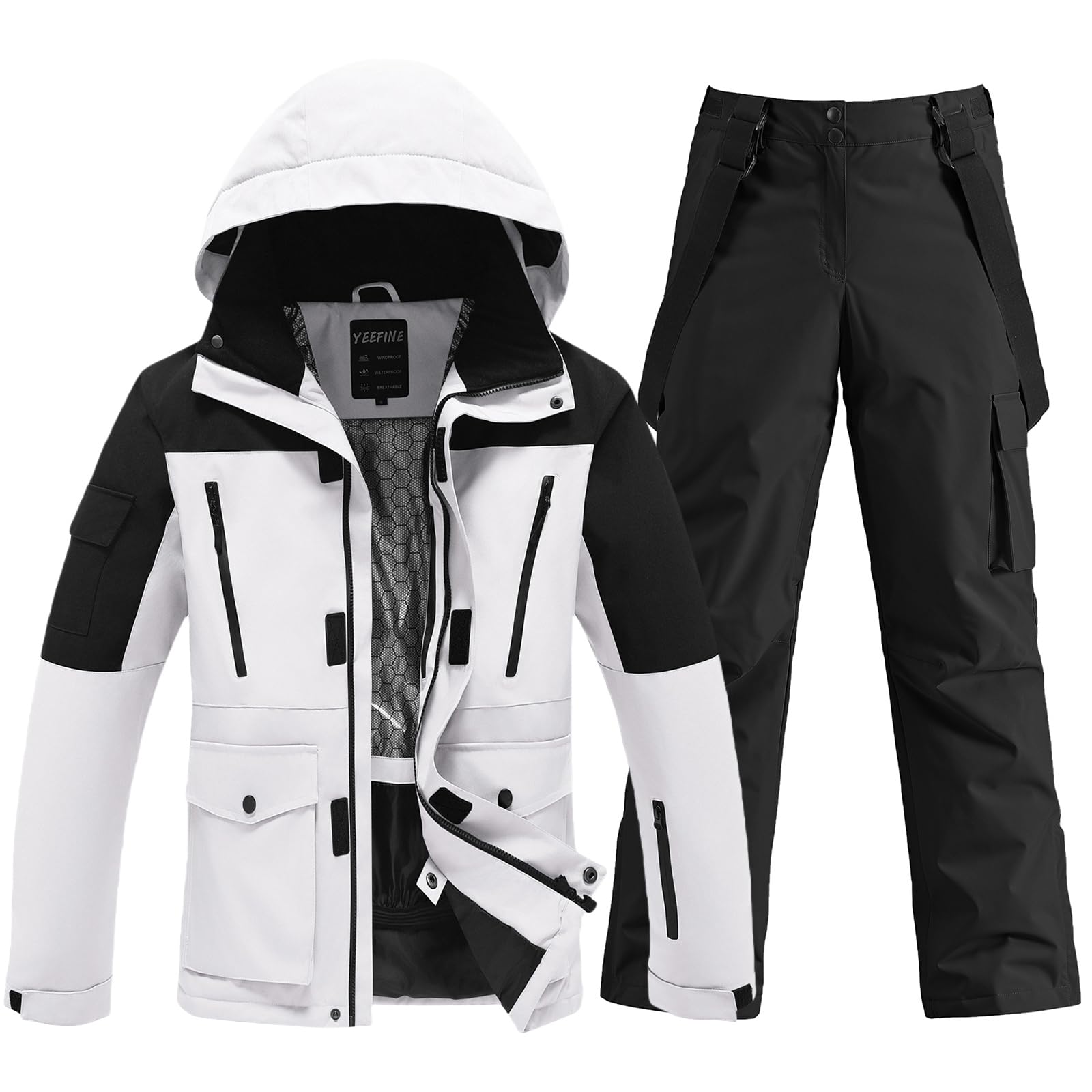 Photo 1 of ***DIRTY***Men's Ski Suit Waterproof Snowsuits Two Piece Snowboard Jacket and Pants Set Outdoor Winter Snow Suits Windproof. Small***DIRTY***