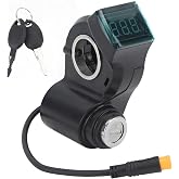 Ejoyous Electric Scooter Handlebar Switch Lock, 10 Inch ABS 3 Pin Digital Battery Power Display Switch Lock with Keys for Replacement