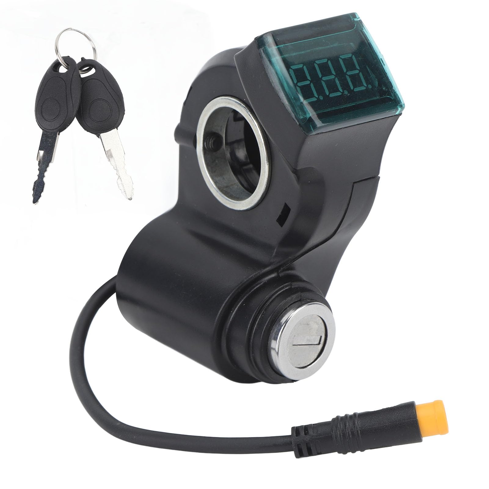Photo 1 of Ejoyous Electric Scooter Handlebar Switch Lock, 10 Inch ABS 3 Pin Digital Battery Power Display Switch Lock with Keys for Replacement