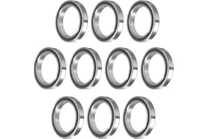 DEEG 10 PCS 6806-2RS Deep Groove Ball Bearing 30×42×7mm Double Black Rubber Sealed Ball Bearing Chrome Steel Bearing for Industrial Machine,Power Tools and Mechanical Equipment…