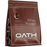 Oath Nutrition Whey Protein Powder, Chocolate Brownie, 25 Grams of Protein and Only 1 Gram of Sugar per Serving, 2 lbs, 25 Servings