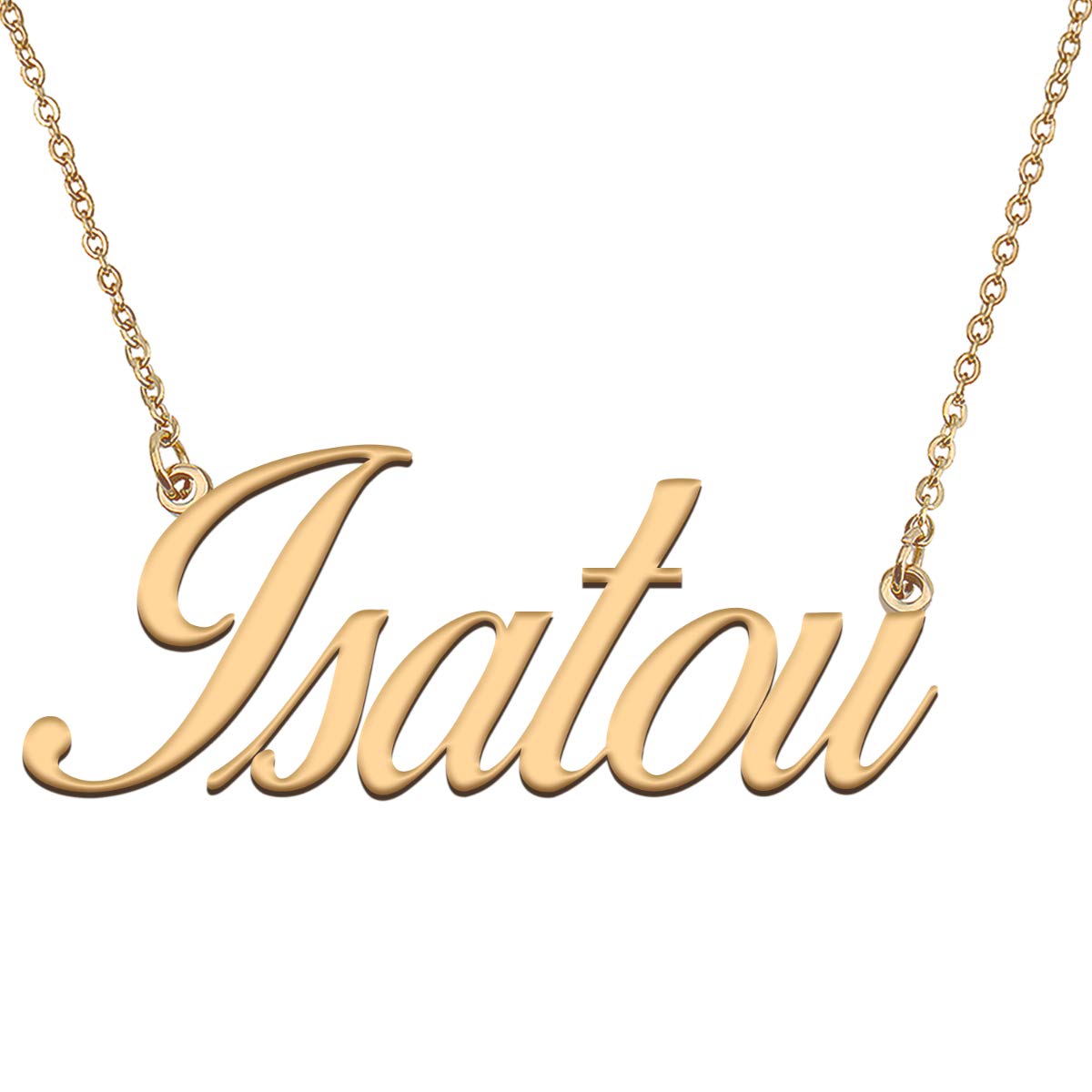 HUAN XUN Customized Custom Simple Any Name Necklace