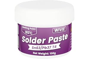 Sn63/Pb37 Solder Paste, T4 Particle, 183°C Melting Point for Electronics PCB, BGA, Electronics Welding (100G)