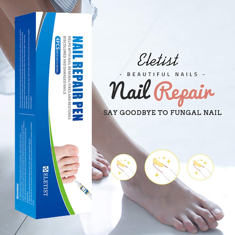 Eletist Nail Repair Pen Nail Fungus Treatment for Toenail Fungus Toenail and Nail Care Solution for Fixes and Restores Discolored and Damaged Nails : Beauty