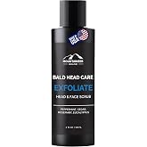 Mountaineer Brand Natural Bald Head Exfoliator with Fresh &amp; Natural Scent | Scalp &amp; Face Exfoliating Scrub | Bald Head Care for Men | Made in West Virginia | Exfoliate | 4oz