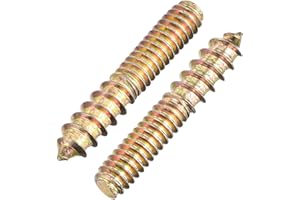 uxcell 1/4-20 x 1-1/2" Hanger Bolts Double Head Dowel Screw for Wood Furniture 60pcs
