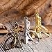 Outus 15 Pieces Retro Adornment Eiffel Tower Keychain Key Ring