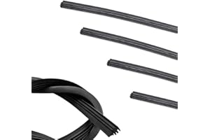 Bawkars 4 PCS 28" Silicone Frameless Wiper Blade Refill, Waterproof Boneless Wiper Inserts, Windshield Rubber Strip Replaceme
