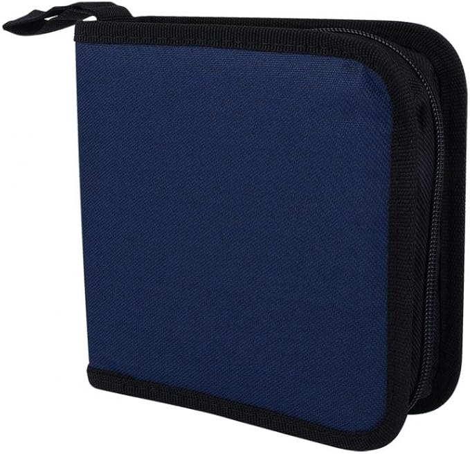 DJ - Bolsa de almacenamiento con cremallera para CD y DVD, 40 unidades
