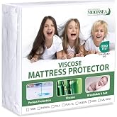 Waterproof Mattress Protector Twin Size, Twin Fitted Mattress Cover | For Kids, Skin Friendly and Breathable, Viscose Jersey Mattress Pad with 14" Deep Pocket