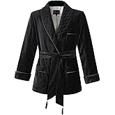 Lucasini Mens Smoking Jacket Velvet Fully Satin Lined