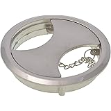 A & Y Traders Metal White Metal Cable Manager (Chrome, 7 cm X 7 cm X 1 cm)