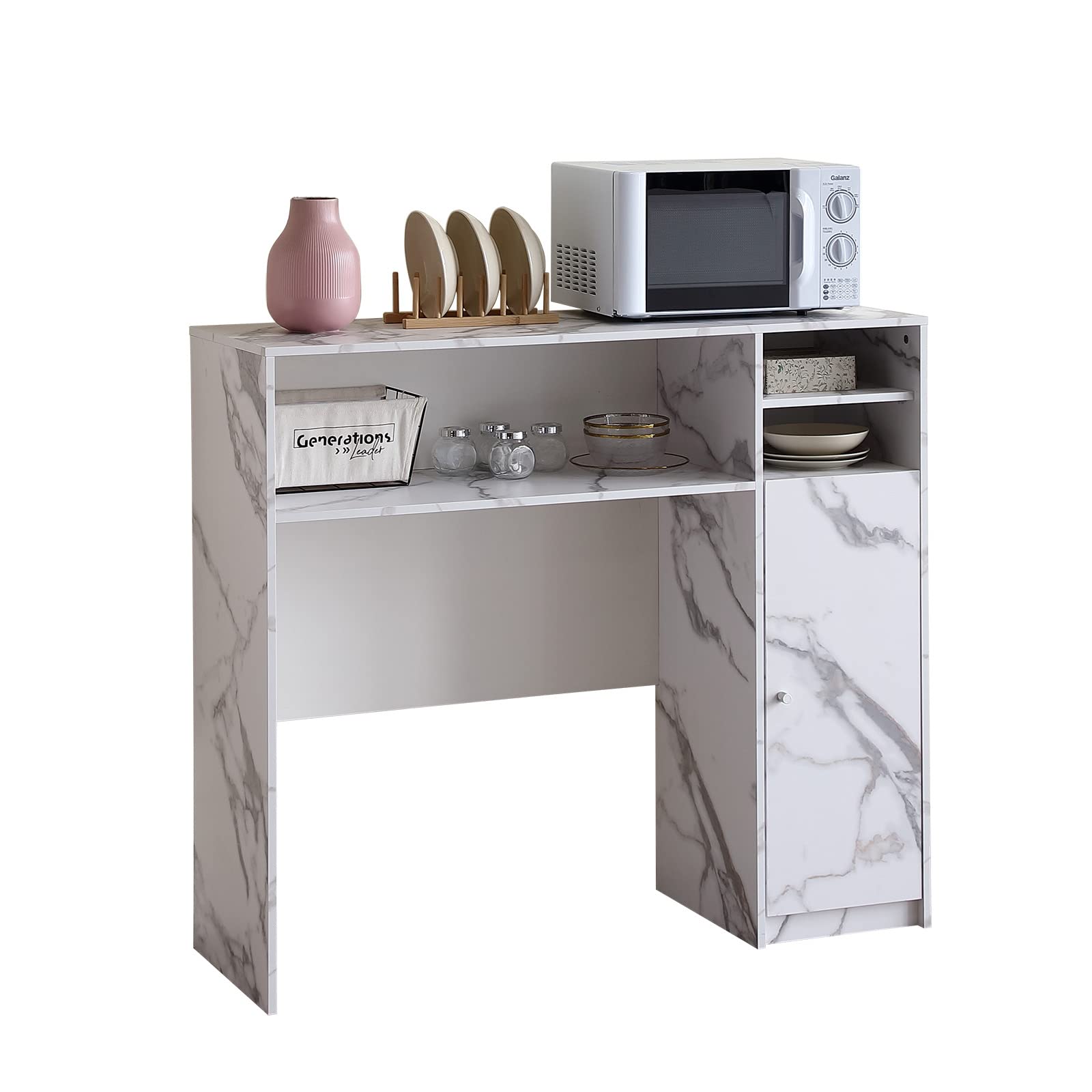 Photo 1 of ***IT IS USED, IT IS MISSING PARTS AND IT IS NOT KNOWN IF IT WORKS AT 100%****FUNROLUX Buffet Cabinet with Storage, Sideboard for Storing Folding Table, Kitchen Storage Cabinet with Shelves, Modern Console Table for Dining Room, Living Room, Entrance (Whi