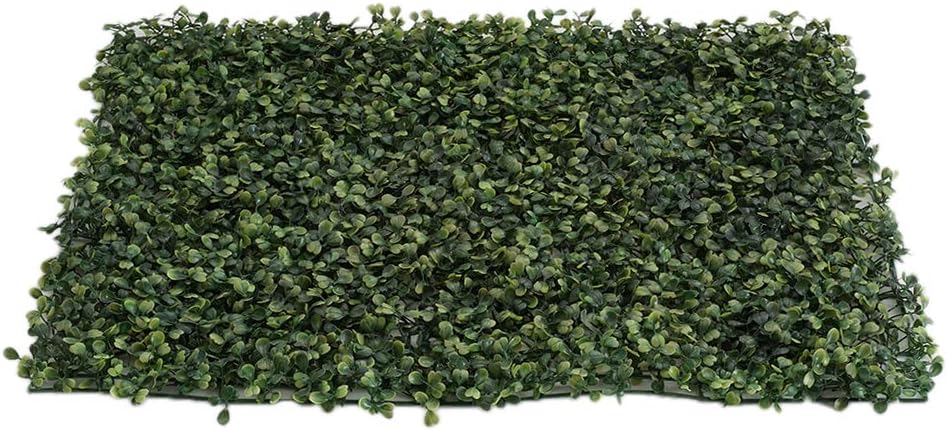 Shiwaki Boxwood Plant Panels 23.62"x15.75" Green Artificial Plants Hedge Fence Privacy Screen Lawn Floor Wall Home Garden Décor - Image 5