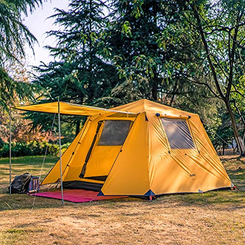KAZOO Family Camping Tent Large Waterproof Pop Up Tents 4 Person Room