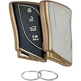 REPROTECTING TPU Key Fob Cover Compatible with Lexus ES300h ES350 LC500 LC500h LS500h NX350 NX250 NX350h GX460 LS500 RX350 (4 Buttons) (2018-2026) (Black/White)