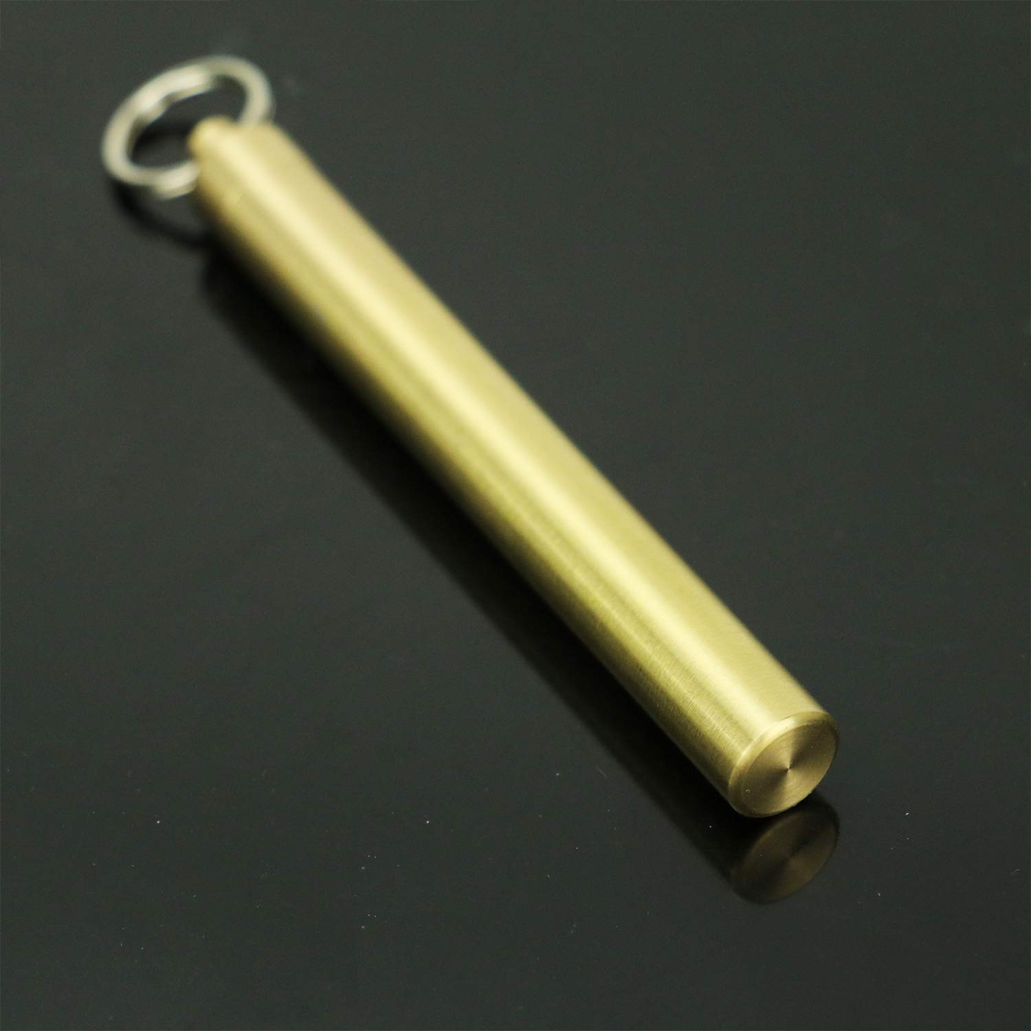 HUELE Pocket Toothpick Holder Keychain Brass Toothpick Box Tabletop