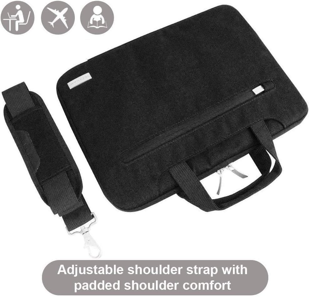 TECHGEAR Case for 12.8", 13.6" Laptops, Portable Multi-function Laptop Case with Adjustable Shoulder Strap - Image 3