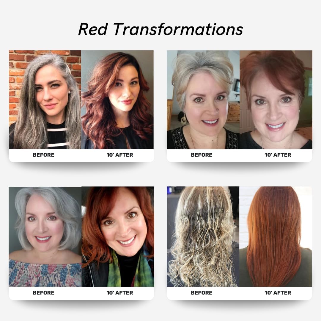 Polar Haircare - Red Coloring Shampoo for Gray Hair for Women & Men - Natural Semi Permanent Personal Color Product - Vegan Ammonia-Free Color Shampoo for Gray Hair - 3-in-1 Total Coverage 6.76 Fl Oz