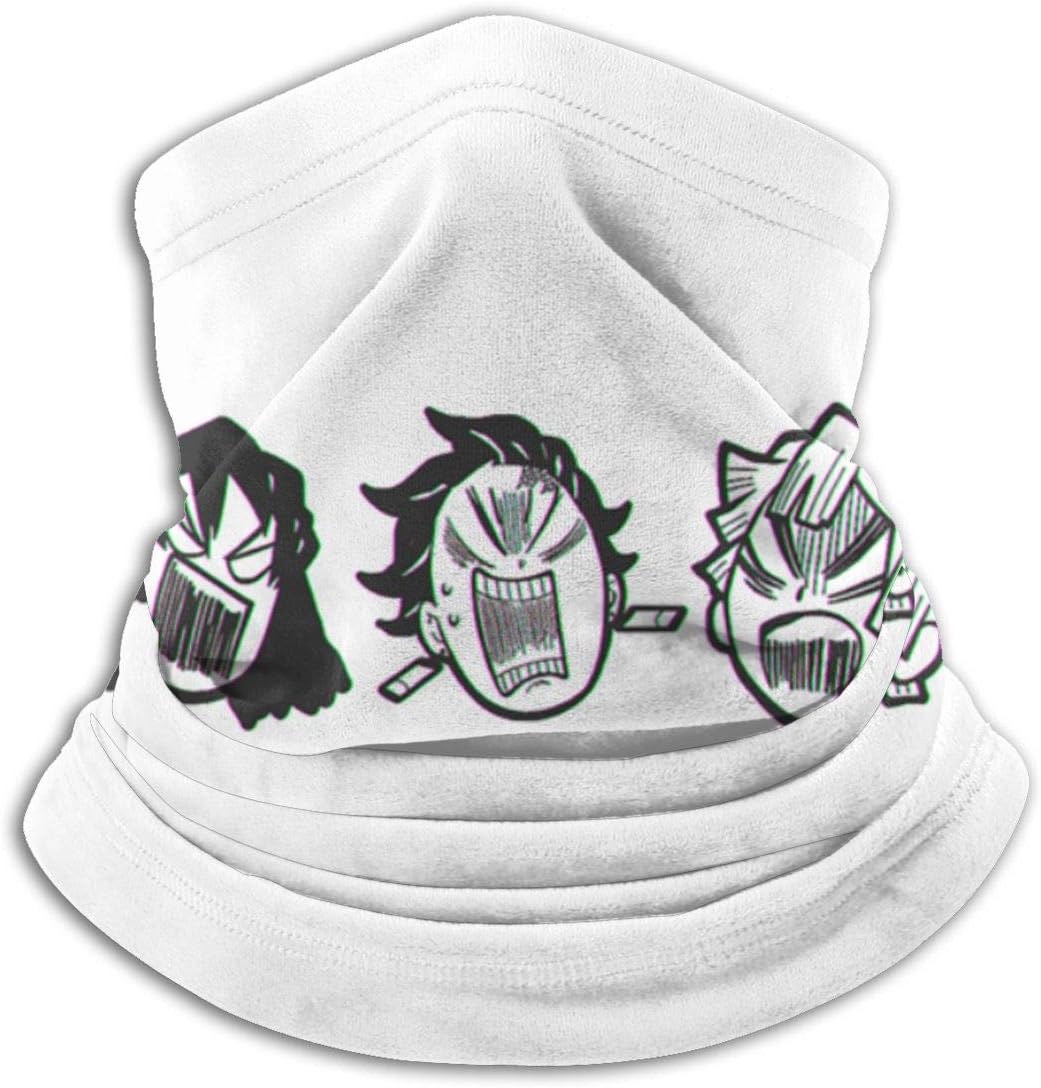 Demon Slayer-Kimetsu No Yaiba Nezuko Cosplay Microfiber Neck Warmer,Sports Face Guards,Windproof Dust Proof Mouth Face Mask Magic Scarf Balaclava