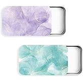 Gerkia 2Pack Travel Floss Picks Case, Refillable Portable Floss Pick Holder and Dispenser, Small Tin Box Containers.