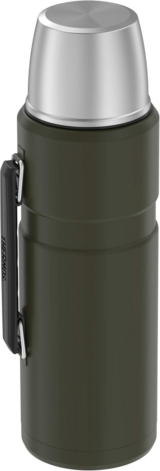 Thermos Stainless King 40 Ounce Beverage Bottle, Matte Black: Kitchen & Dining