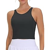 THE GYM PEOPLE Women's Sports Bra Sleeveless Workout Tank Tops Running Yoga Cropped Tops with Removable Padded