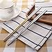 Jili Online 1 Pair Stainless Steel Chopsticks EcoFriendly Square Tableware Metal Cutlery - White Gold