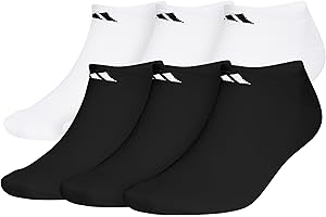 adidas Men's Athletic Cushioned 6-Pack No Show, Socks for Men