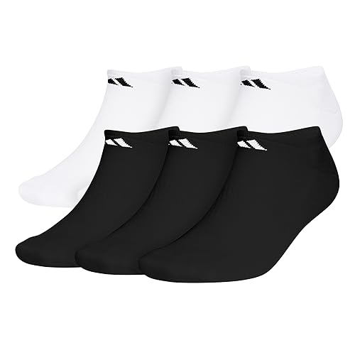 adidas Men's Athletic Cushioned Socks, 6-Pack No Show with Arch Support