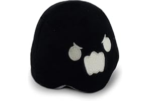 TeeTurtle - The Original Reversible Ghost Plushie - White + Black - Cute Sensory Fidget Stuffed Animals That Show Your Mood - Perfect for Halloween!
