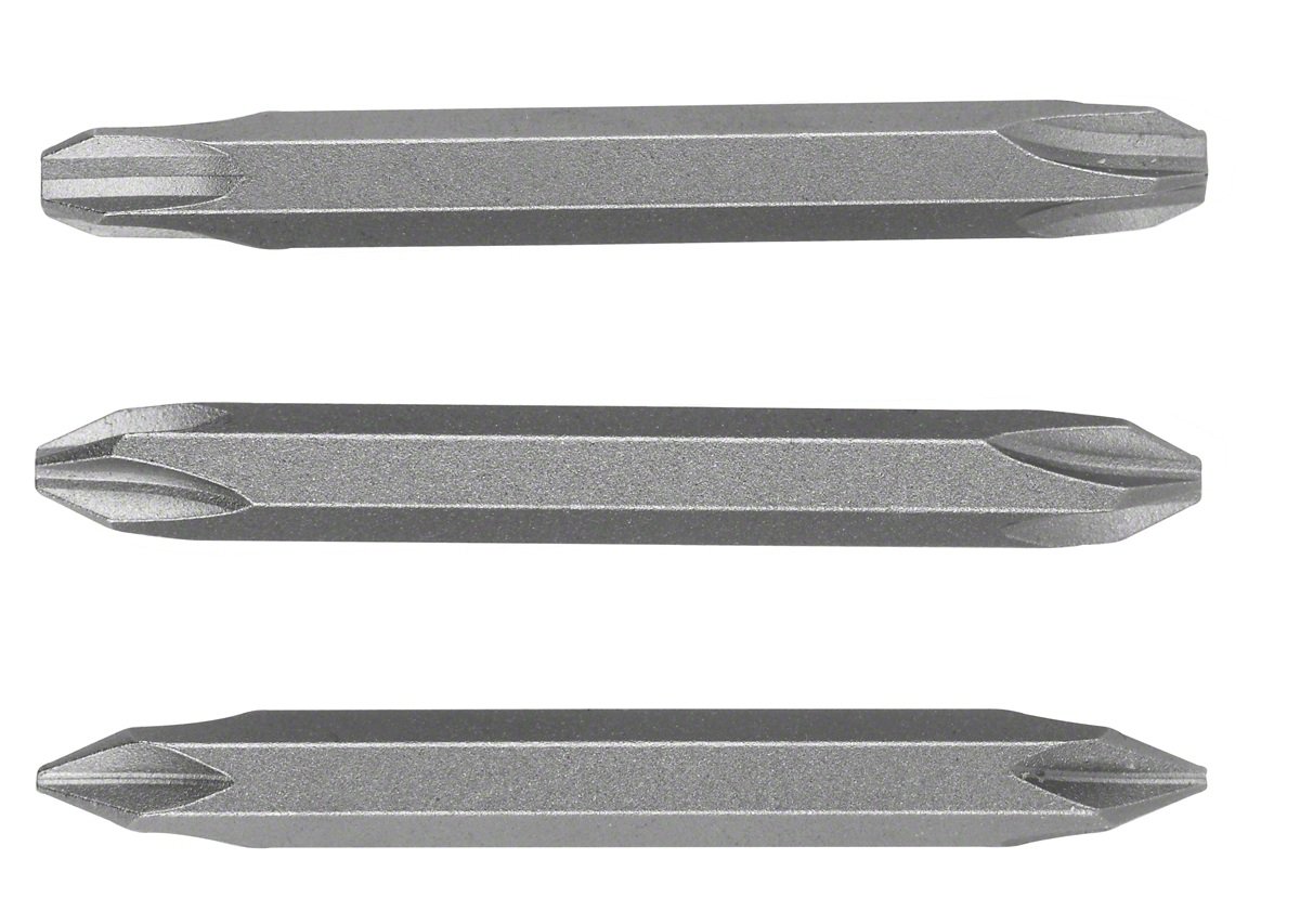 Bosch 2609255962 Double Ended 60mm Screwdriver Bit Set with Standard Quality (3 Pieces)