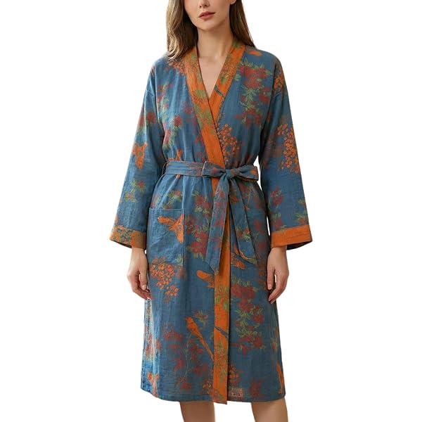 chinese dress ladies LoveStitch Women's Bohemian Floral Kimono Layering Robe Cardigan at Amazon  Women's Clothing store