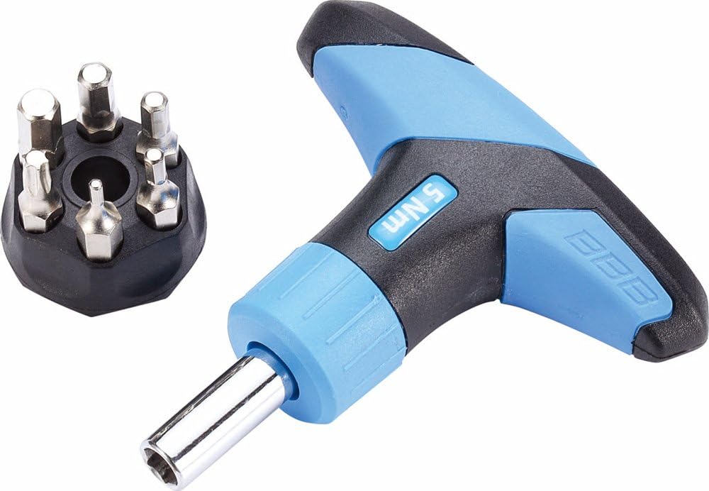 BBB Cycling Bike Torque Wrench Spanner I 5 Hex Key Set Mini Torque Wrench I T25 Torx Hand Tool I TorqueFix BTL-119, Black