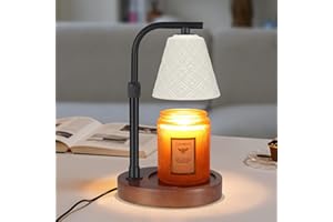 NAWAZA Dimmable Ceramic Candle Warmer Lamp, Candle Warmer Lights Height Adjustable for Jar Scented Candles Electric Wax Melt Warmer for Home Deco, Mothers Day Birthday Gifts for Women Mom Grandma(White)