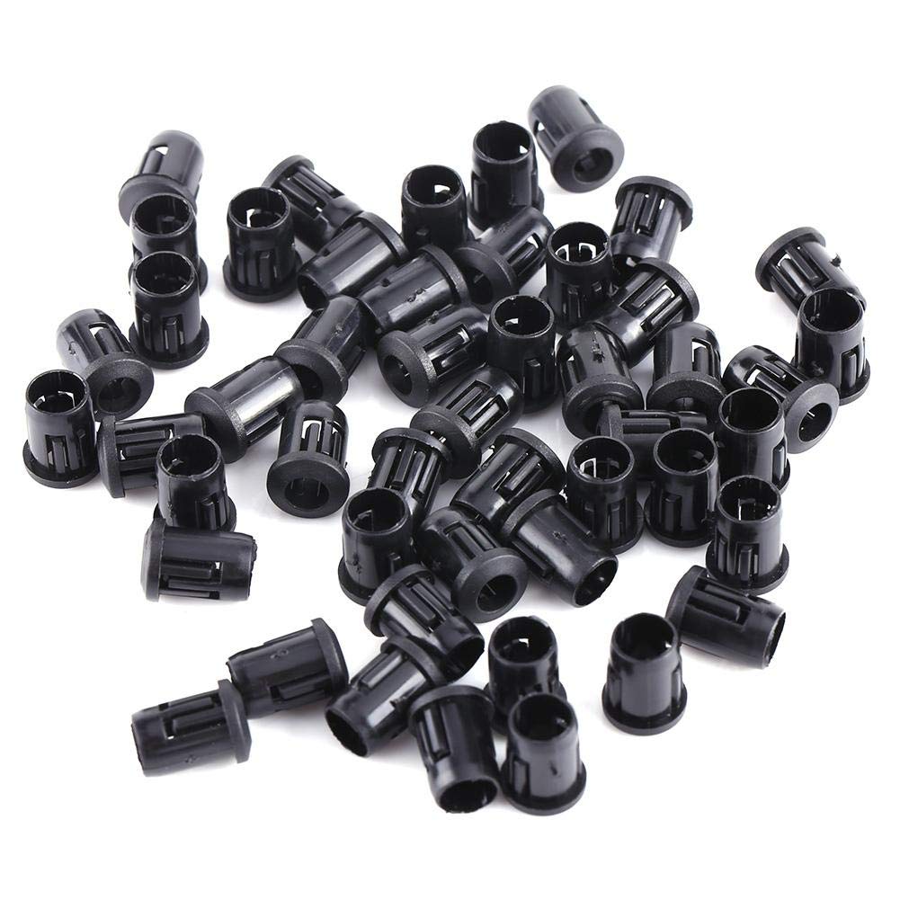 50 Pieces 5mm Nylon LED Diode Socket Holder for Bezel Mount Panel PCB Electronic Indicator Mounting Hardware