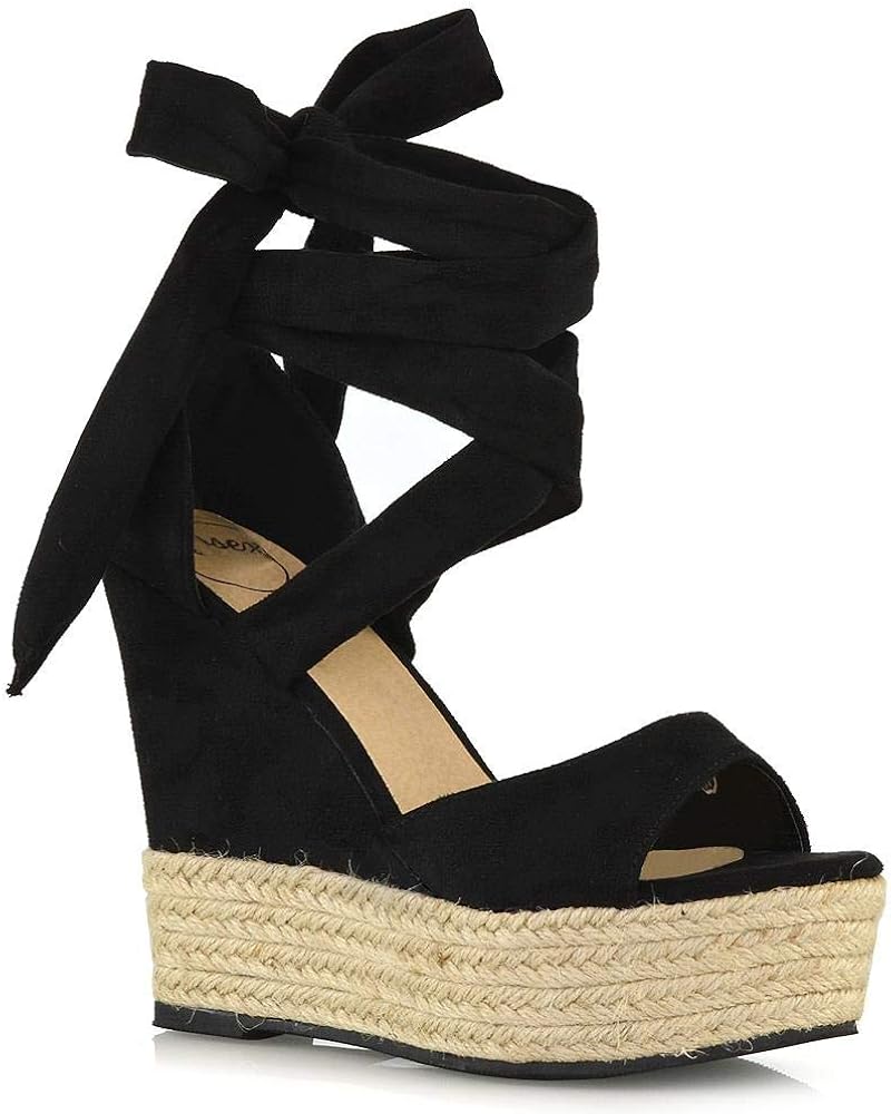 platform strap up sandals