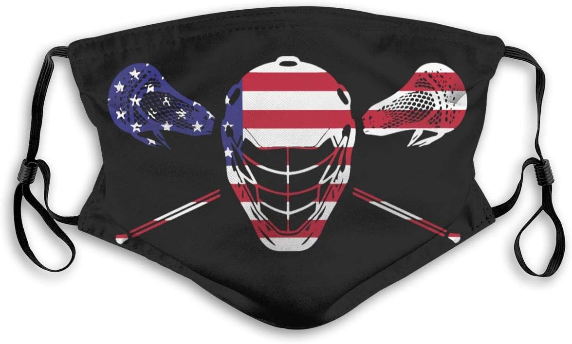Leilei American Flag Lacrosse Adult Kids Reusable Dust