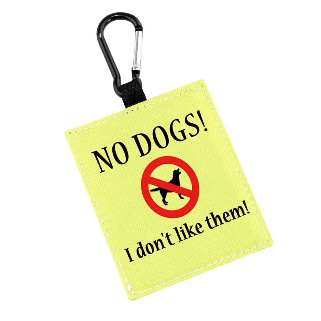 MYSOMY No Dog I Don't Like Them Alert Hanging Patch (Yellow, 1, Rectangular, Hanging Patch, patch, 471383031)