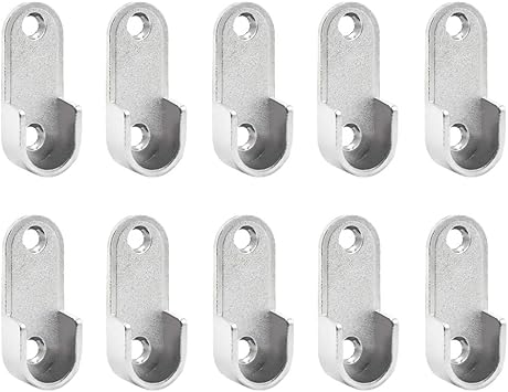 Amazon Com Btmb Oval Closet Rod End Supports Flanges Socket For 15x30mm Rods Pack Of 10 Home Improvement