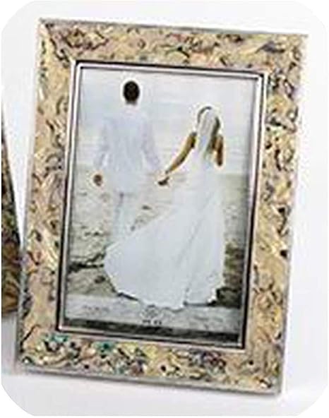 Amazon Co Jp 装飾額縁 非常に豪華な手作り貝殻 メタルメッキフォトフレームフォトフレーム bt Color Silver Size 7 Inch ホーム キッチン