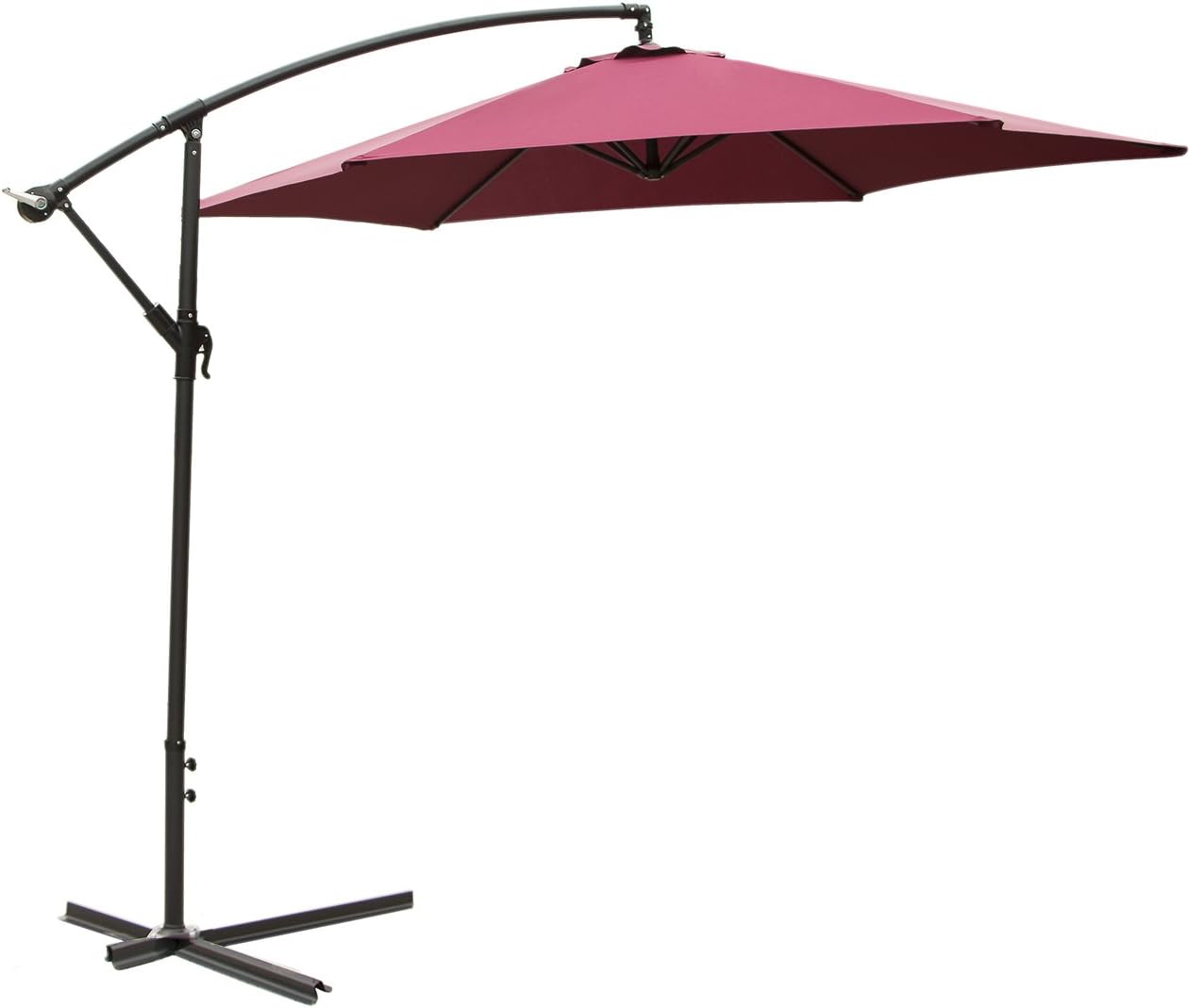 Amazon Com Bestmart Inc New Canopy Table Patio 10ft 6 Ribs Outdoor Garden Sun Shade Proof Umbrella Red Garden Outdoor