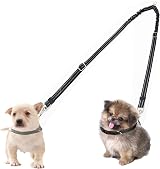 Kelivi Double Dog Lead Coupler 360° Swivel No Tangle Reflective Dual Leash