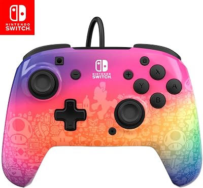 Switch Rematch Filaire Manette Star Spectrum Licence Officiel By Nintendo - Customizable Buttons, Sticks, Triggers, And Paddles - Ergonomic Manettes