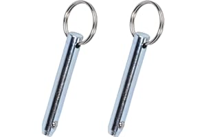 ARELLY Quick Release Pin 3/8,Diameter 3/8"(9.5mm),Usable Length 2"(51mm),Overall Length 2.4"(61mm),Full 316 Stainless Steel,Safety Pin,Hardware Pins (2PCS)