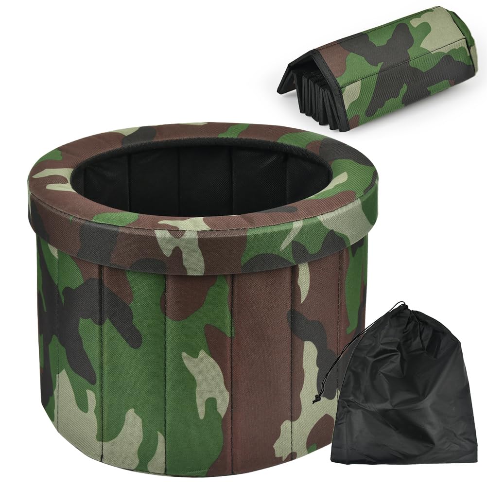 N/A 1 Set Portable Folding Toilet Camping Toilet Outdoor Toilet,Max. Load 150kg,Holiday Toilet Fishing Toilet Car Toilet Folding Stool for Camping,Hiking,Long Distance Travel,Traffic Jams,Festive