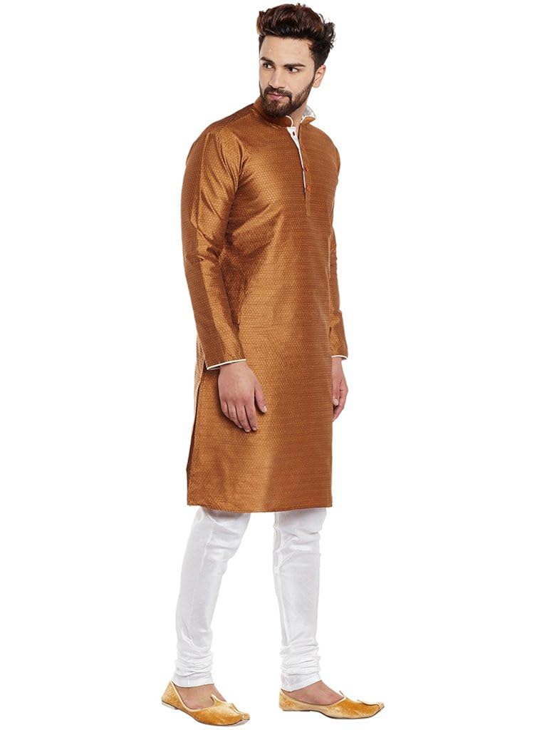 larwa men's wedding kurta pyjama set with flower print